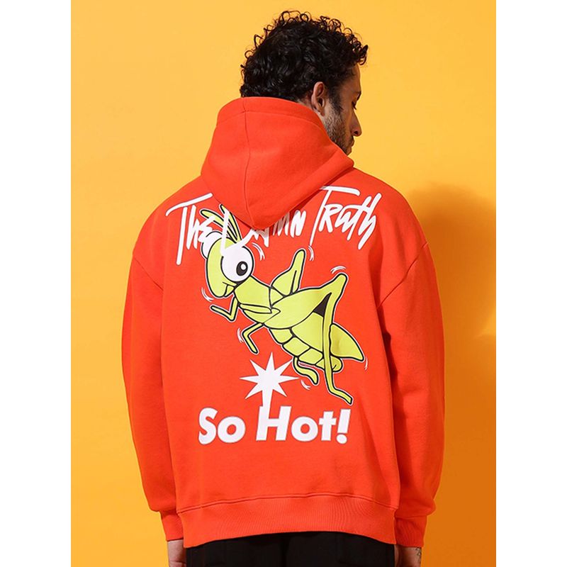 Griffel Damn Truth Oversized Orange Hoodie (S)