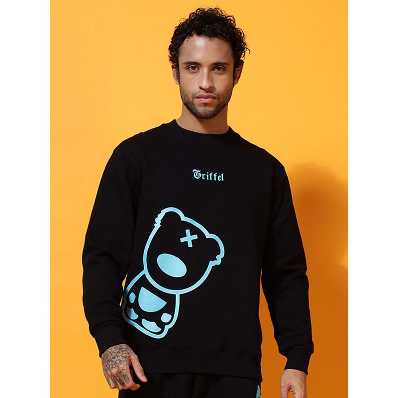 Griffel Teddy Regular Fit Black Sweatshirt (S)