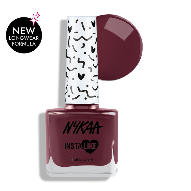 Nykaa InstaLike Long Lasting Nail Enamel - Wine & Only 482