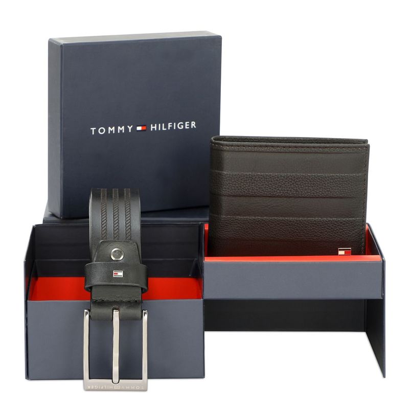 tommy hilfiger belt and wallet gift set