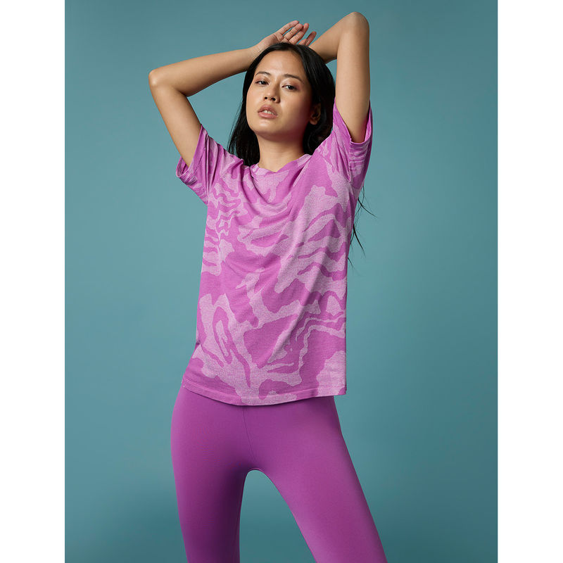 FEIER Pink Printed T-Shirt (S)