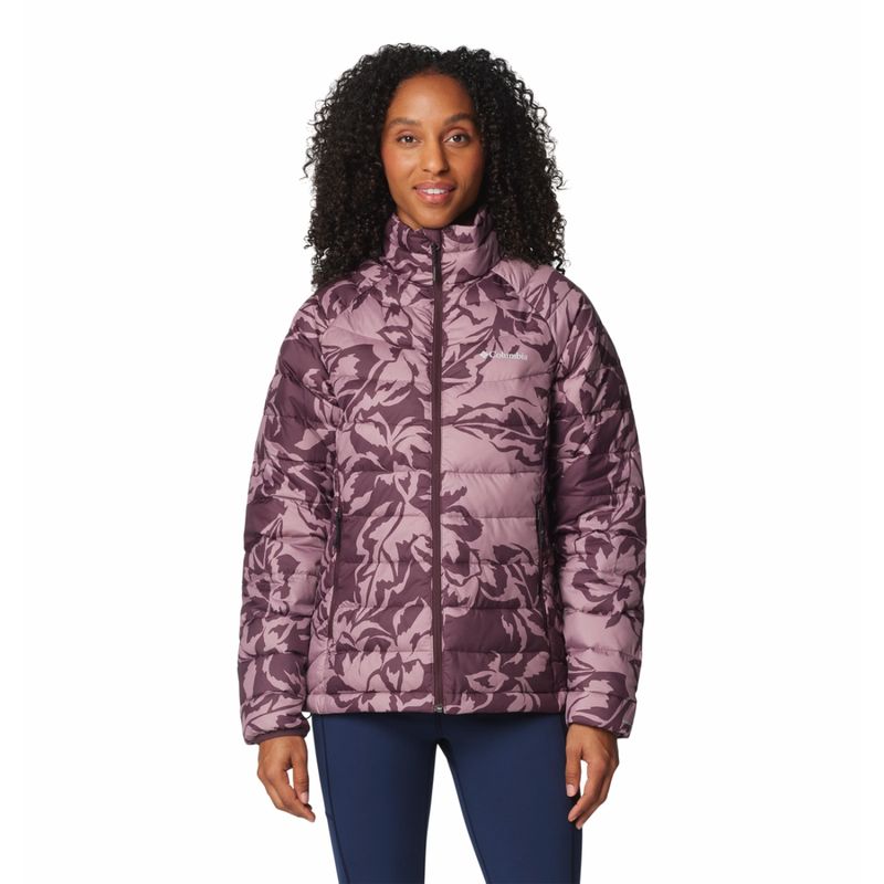 Columbia Womens Purple Omni-Heat Reflective Powder Lite II Printed Full Zip Jacket (XL)