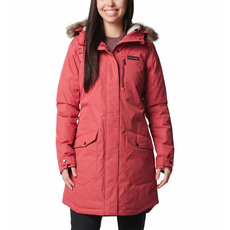 Columbia Womens Pink Omni-Heat Reflective Suttle Mountain Long Insulated Jacket (M)