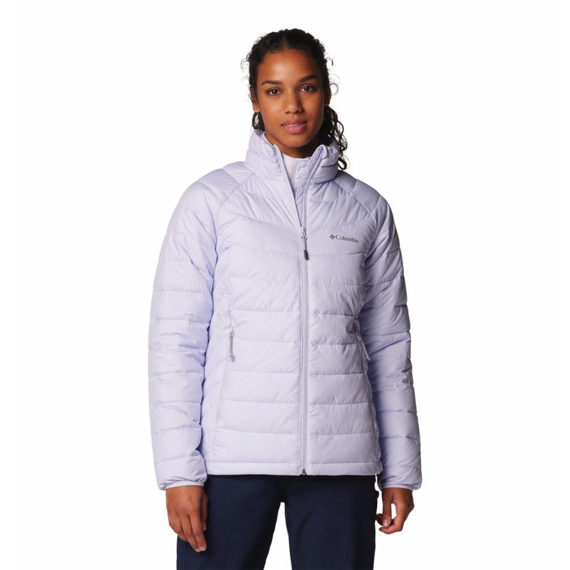 Columbia Womens Purple Omni-Heat Reflective Powder Lite II Full Zip Jacket (L)
