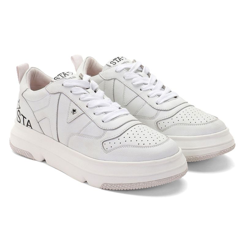 Whitesta White Leather Women Sneaker (EURO 36)