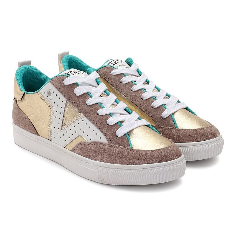Whitesta Gold Leather Women Sneaker (EURO 36)