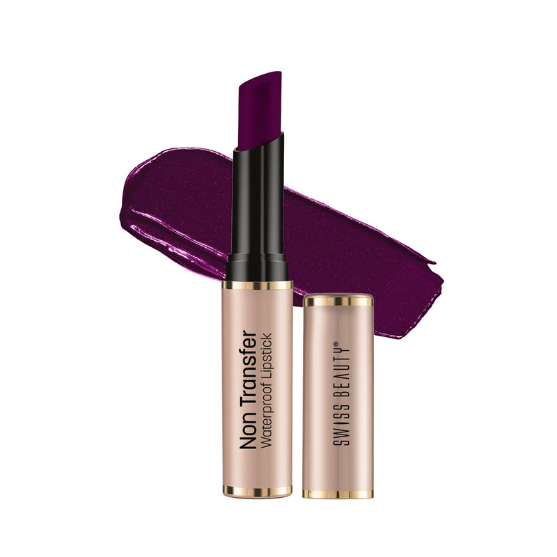 Swiss Beauty Non Transfer Waterproof Lipstick - 423 Purple Villian