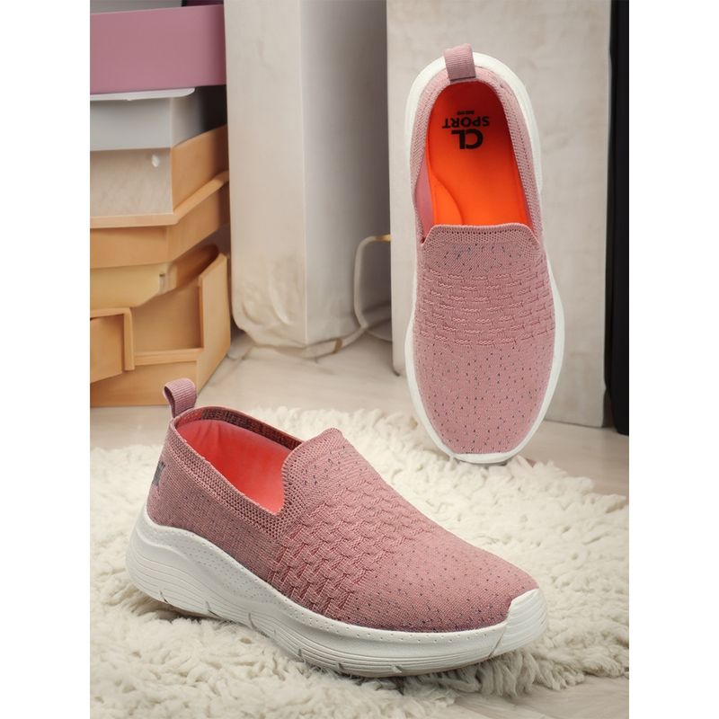 Carlton London Fashionable Pink Color Everyday Essentials Slip-On Casual Shoes (EURO 37)