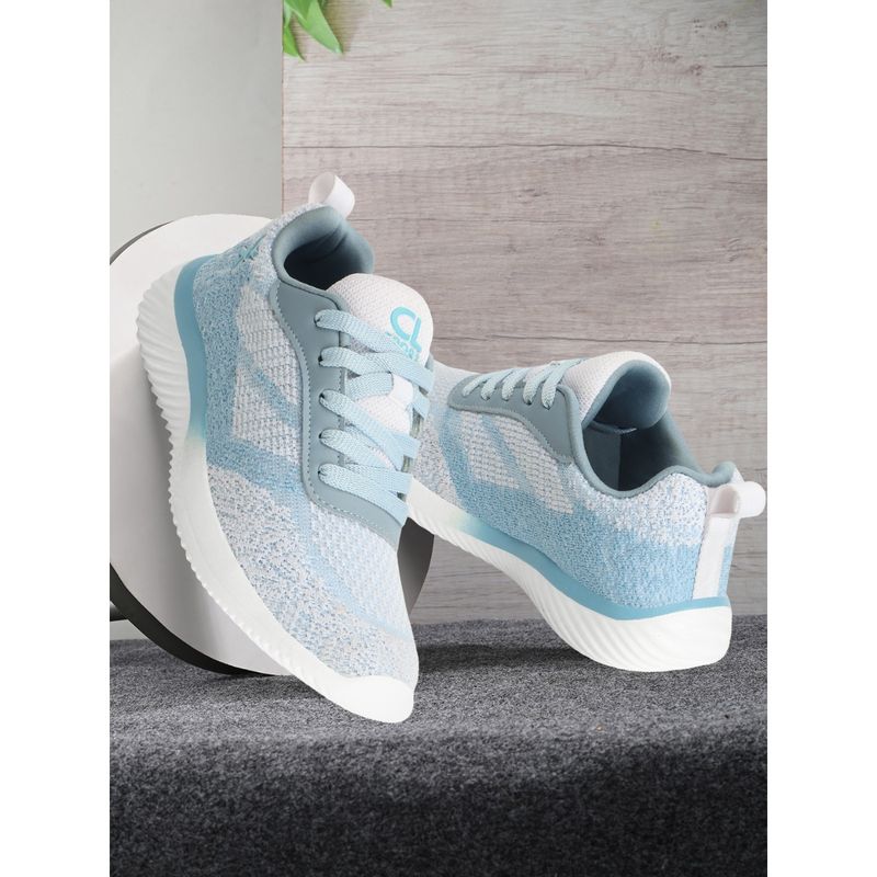 Carlton London Fashionable Sky Blue Color Lace-Up Casual Shoes (EURO 39)