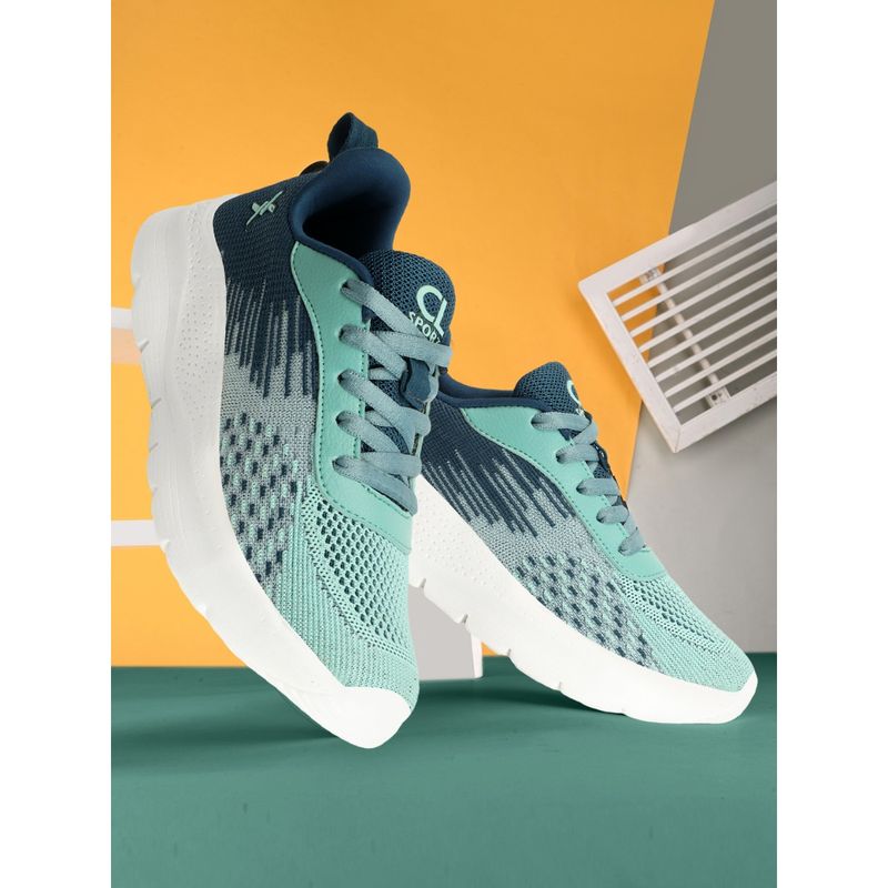 Carlton London Fashionable Turquoise Color Lace-Up Casual Shoes (EURO 37)