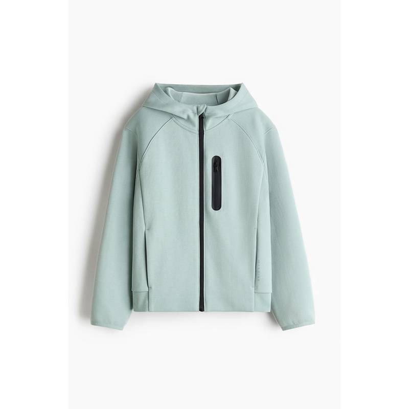 H&M Boys Turquoise Sports Zip-Through Hoodie Jacket with Dry Move (6-8 Years)