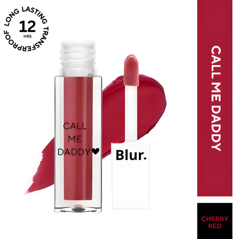 BLUR INDIA Call Me Daddy Nude Matte Liquid Lipstick - Cherry Red