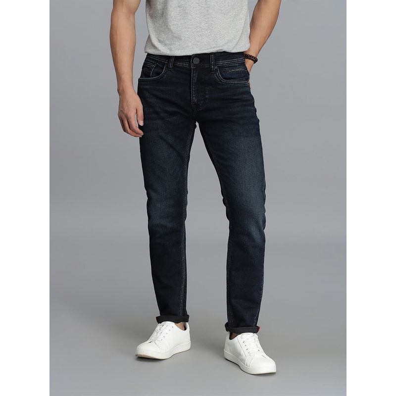 ROOKIES Dark Blue 5 Pocket Low-Rise Ankle Length Jeans (36)