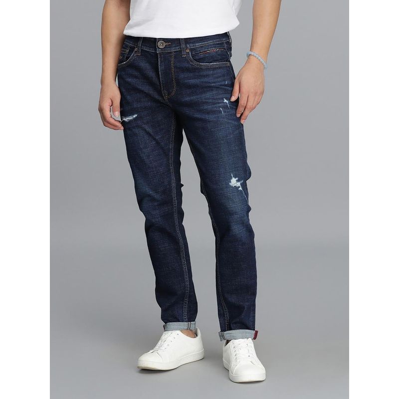 ROOKIES Dark Blue 5 Pocket Low-Rise Ankle Length Jeans (32)
