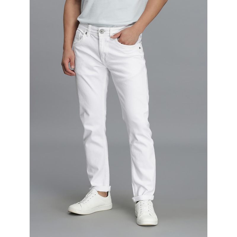 ROOKIES White 5 Pocket Low-Rise Ankle Length Jeans (30)