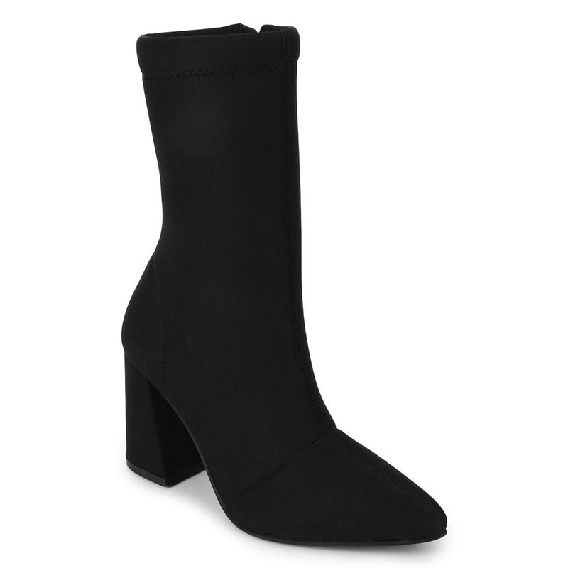 Truffle Collection Black Solid Boots (UK 4)