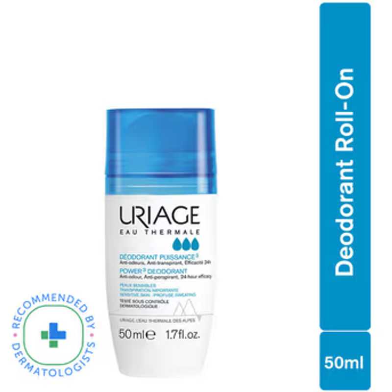 Buy Uriage Power3 Under Arm Deodorant Roll On With Active Anti Bacterial Complex For Excessive Sweating Online