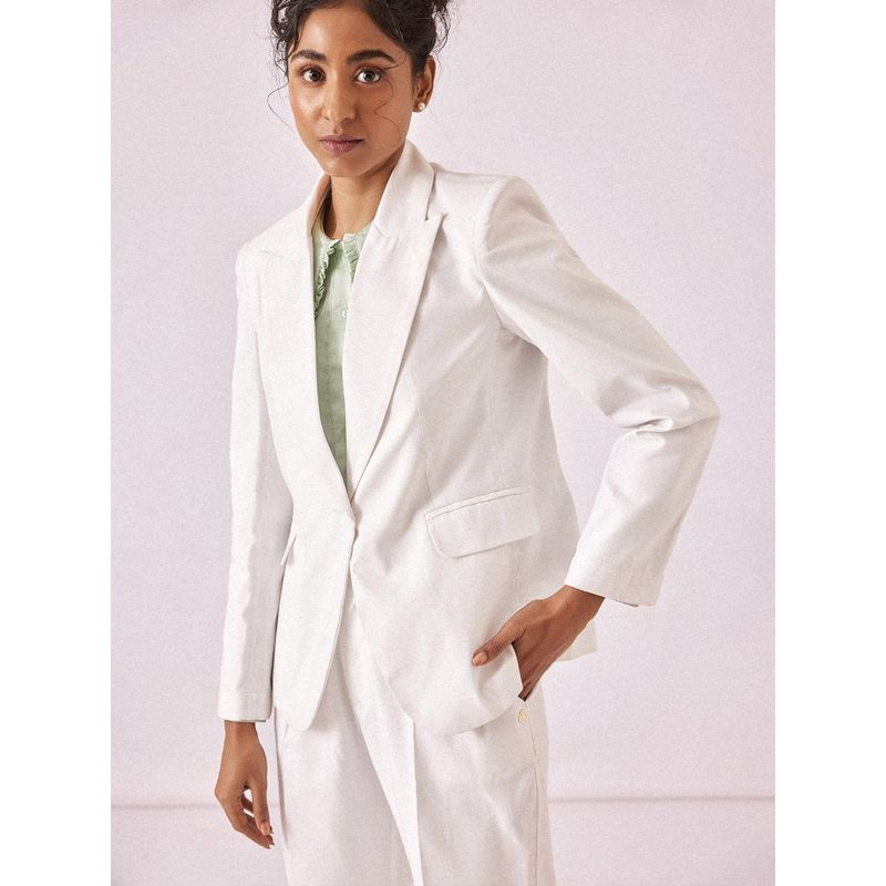The Label Life White Piping Blazer (S)