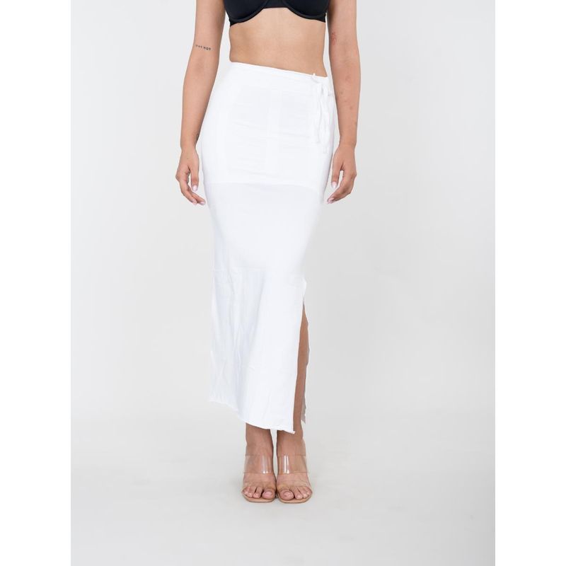 Shapercult Solid Saree Shaper - White (4XL)