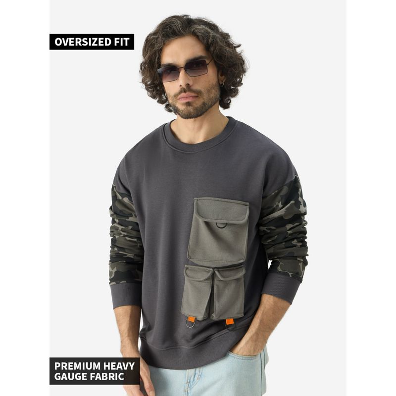 The Souled Store Original Black Ops Men Oversized Sweatshirts (M)