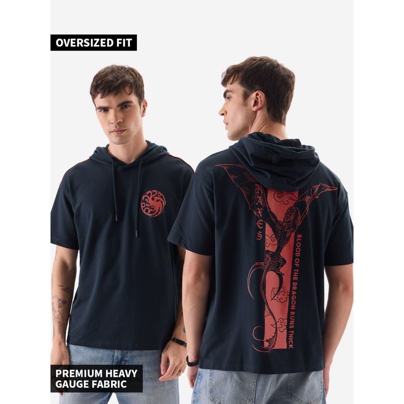 The Souled Store Official House of the Dragon Car axes Men Hooded T-Shirts (2XL)