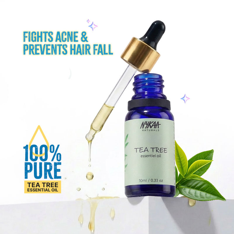 Olio Essenziale Di Tea Tree NATHIA 10ml - Puro Al 100%, Antisettico Naturale E Lenitivo