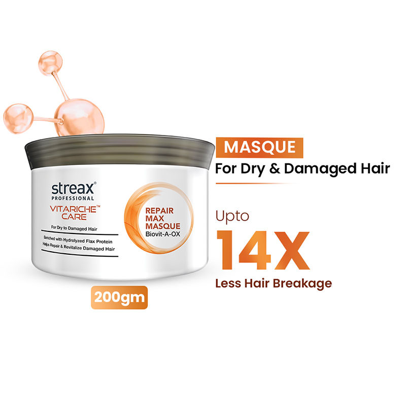 Streax Professional Vitariche Care Repair Max Hair Masque Biovit-A-OX For Healthy Hair