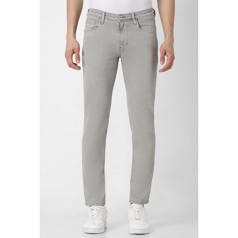 Van Heusen Men Grey Solid Skinny Fit Jeans (34)