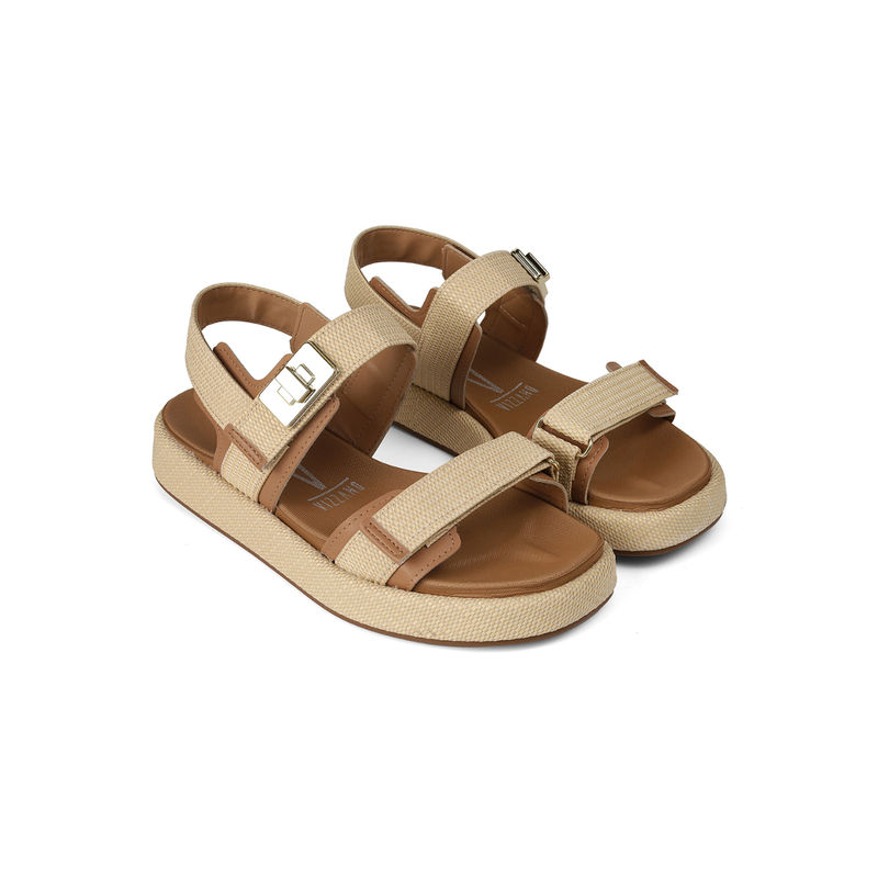 Vizzano Women Ankle Strap Flats Sandals Brown (EURO 36)