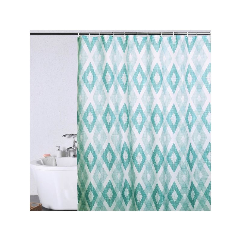 Buy OBSESSIONS Water Repellent Polyester Geometric Shower Curtain