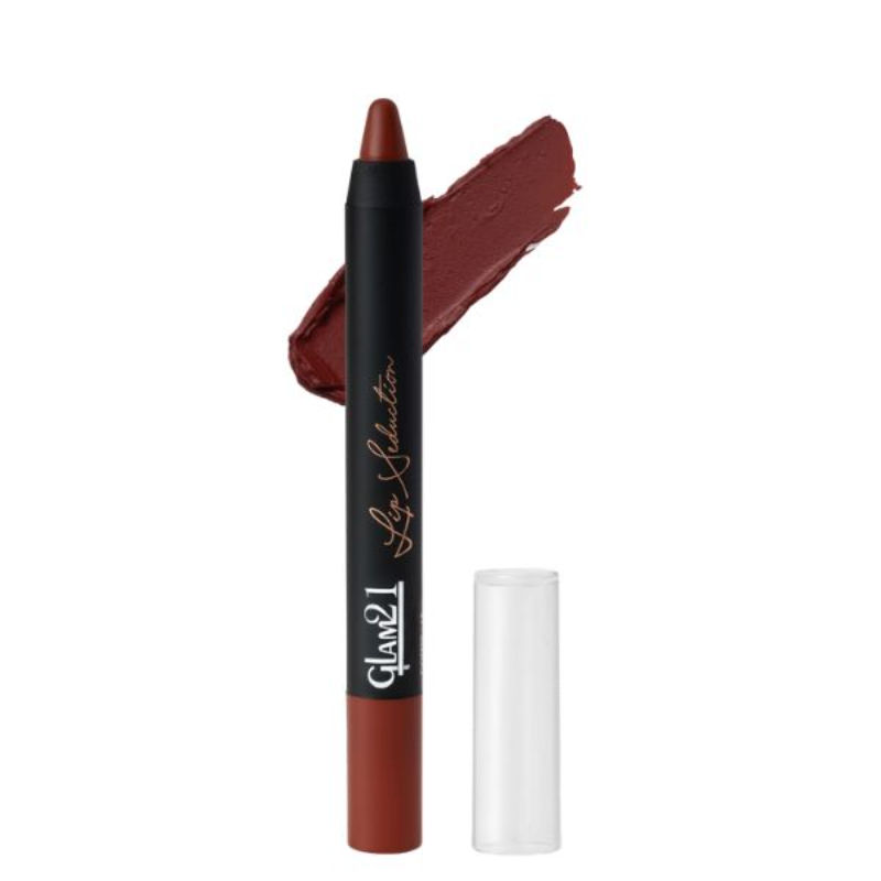 Glam 21 Lip Seduction Non- Transfer Crayon Lipstick - Coffee-15
