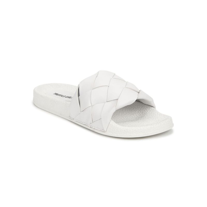 Truffle Collection White Solid Flipflops (UK 6)