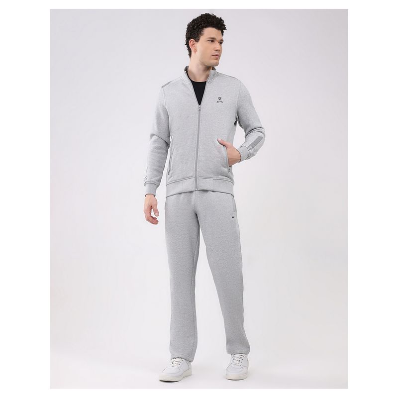 Monte Carlo Men's Grey Full Sleeve Jacket with Track Pant (2XL)