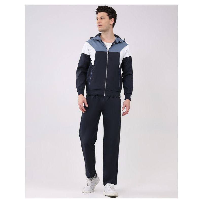 Monte Carlo Men's Full Sleeve Blue Jacket with Track Pant (2XL)