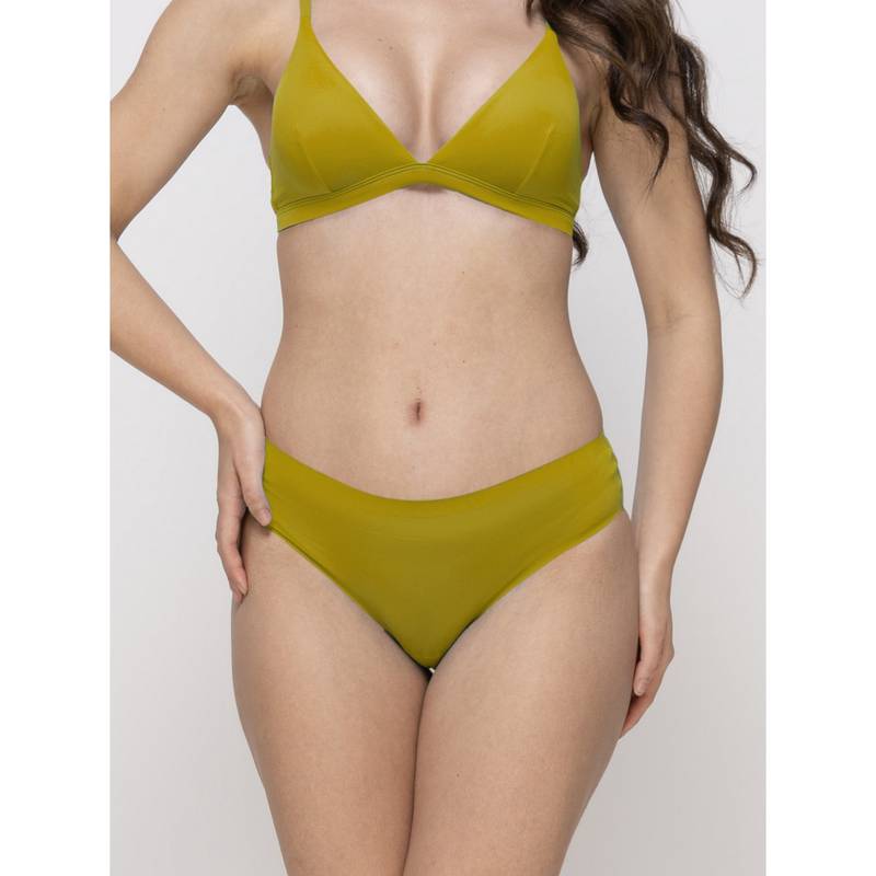 MIEZ Mustard Everyday Mid Rise Seamless Bikini Panty (XS)