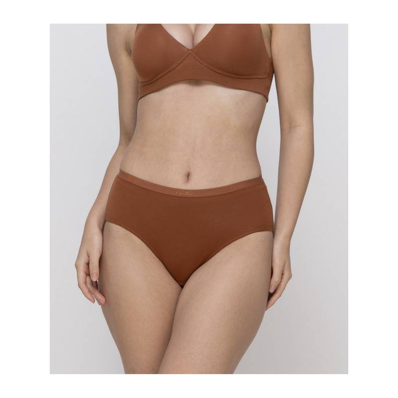 MIEZ Brown Casual High Rise Hipster Panty (XS)