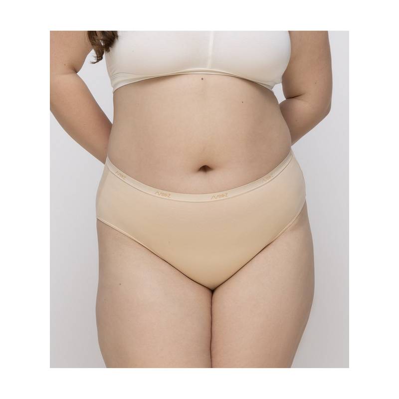 MIEZ Beige High Rise Hipster Panty (XS)