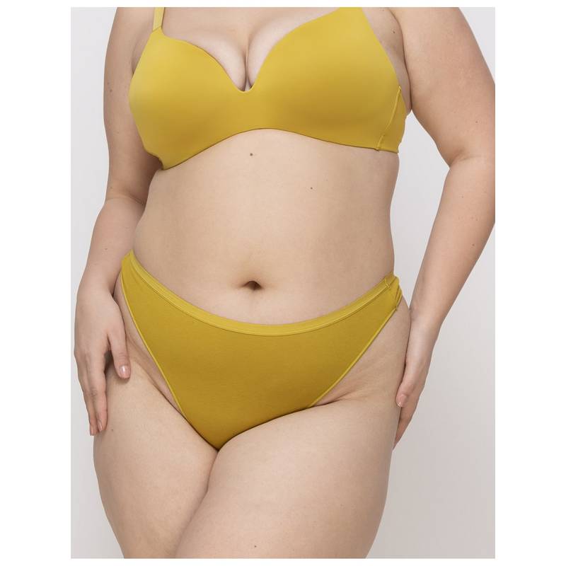 MIEZ Mustard Soft High Cut Thong Panty (XS)