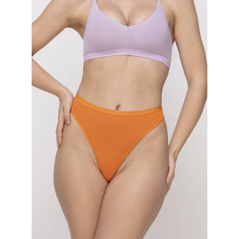 MIEZ Orange Women High Cut Thong Panty (XS)