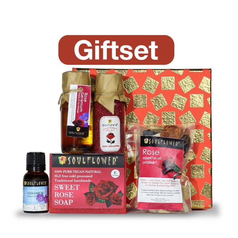 Rose Try Me Skincare Gift set & Combo kits with Relaxing Body massage Oil for Men & Women