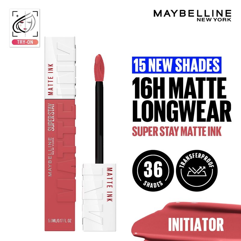 Maybelline New York Super Stay Matte Ink Liquid Lipstick, Lasts Up to 16 Hours - 170 Initiator