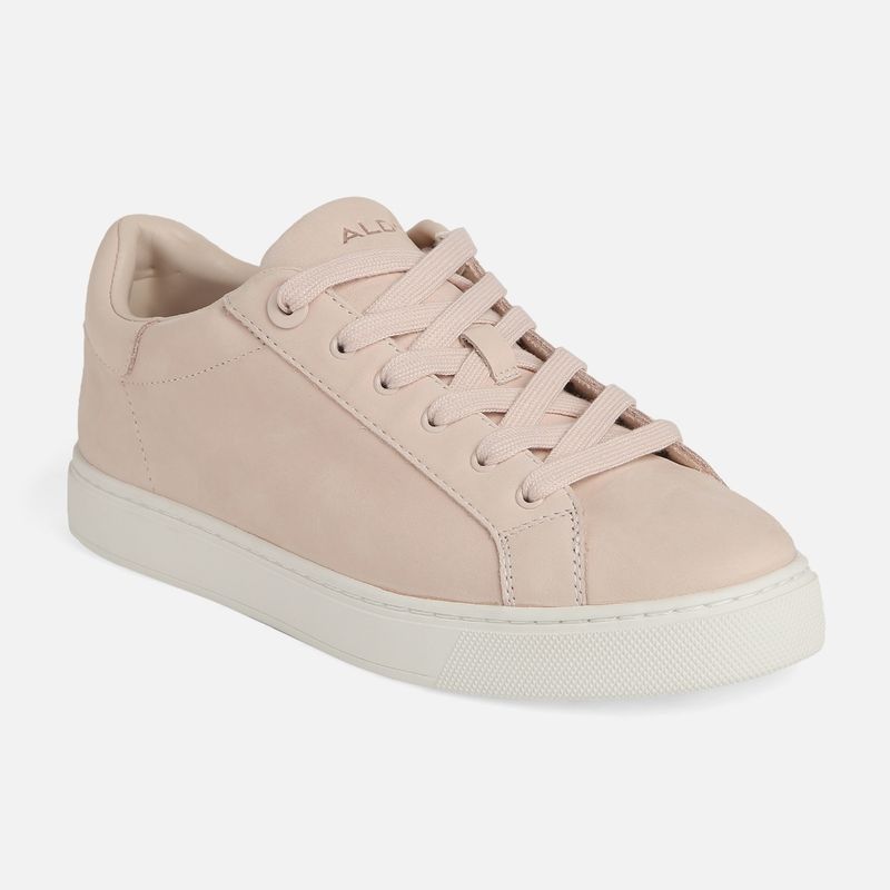 Aldo Woolly Leather Pink Embellished Sneakers (UK 2)