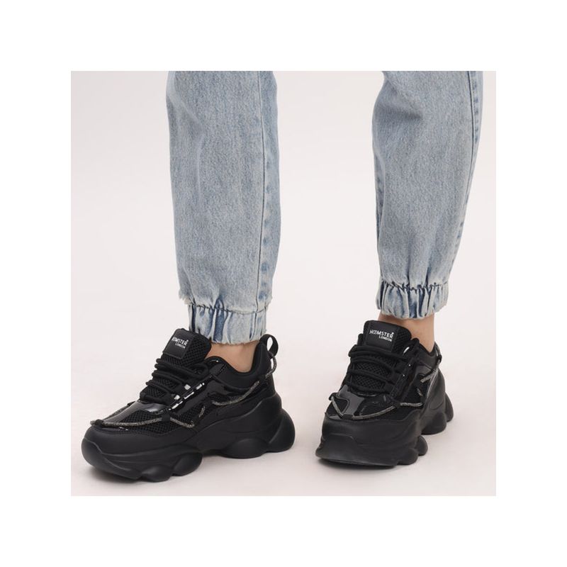 Hamster London Mousehole Black Party Sneakers (EURO 37)