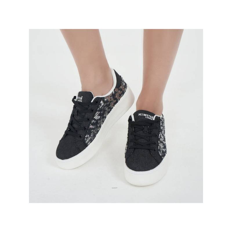 Hamster London Super Model Bling Black Sneakers (EURO 36)