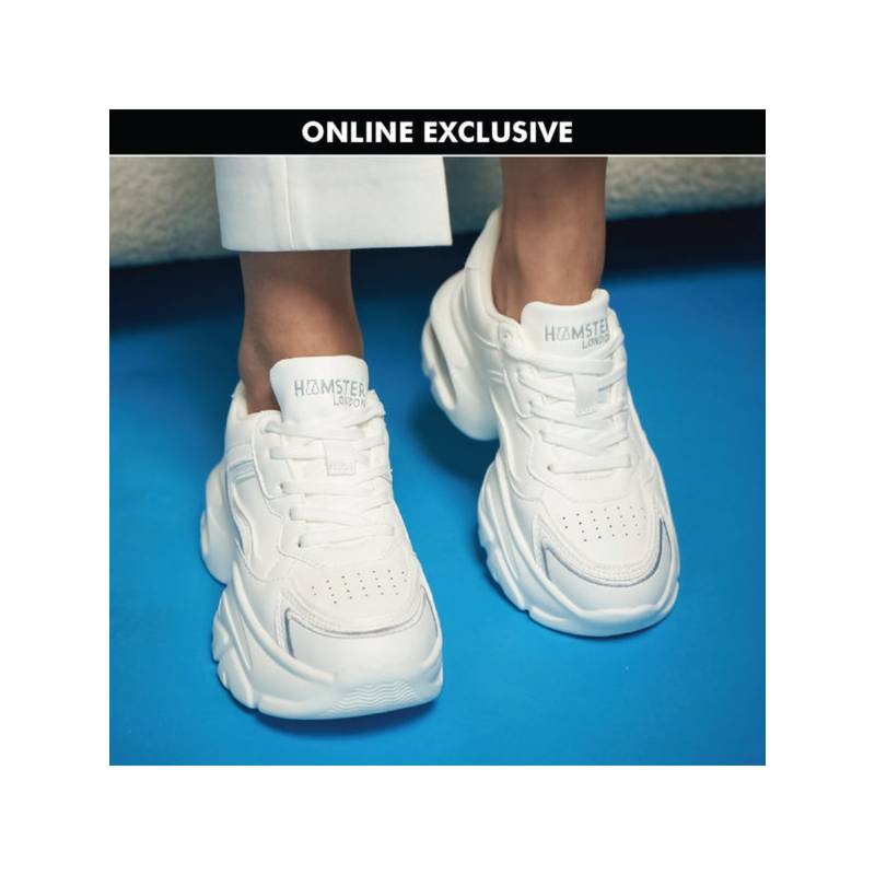 Hamster London Matte White Party Sneakers (EURO 36)