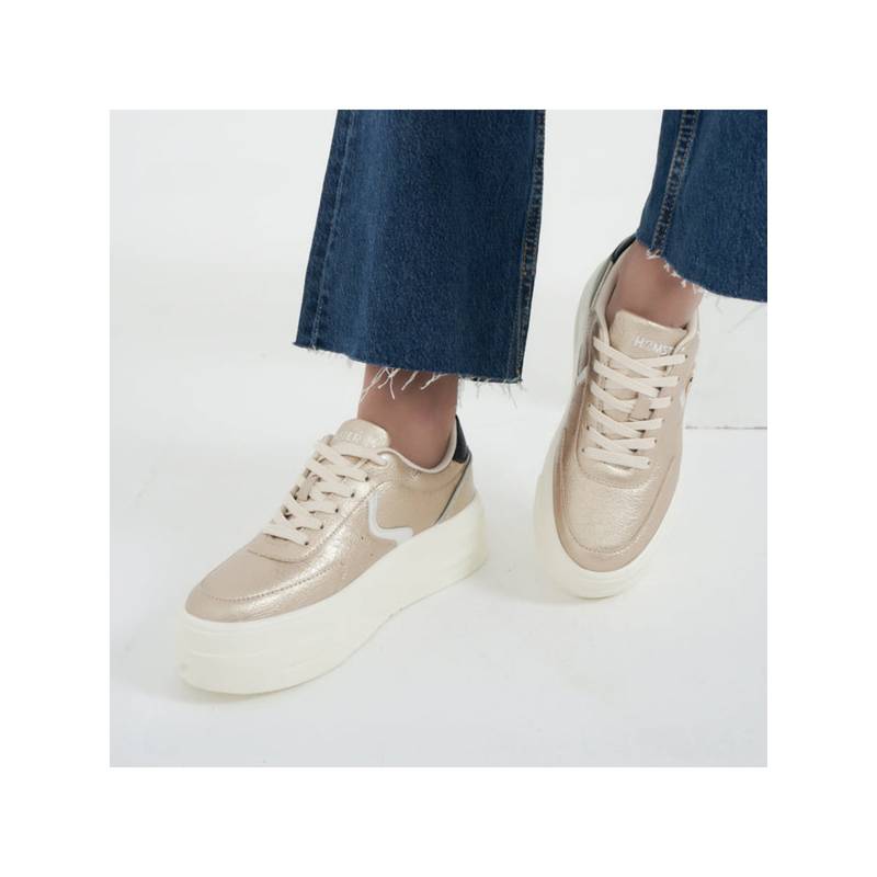 Hamster London Metallic Motion Gold Sneakers (EURO 36)
