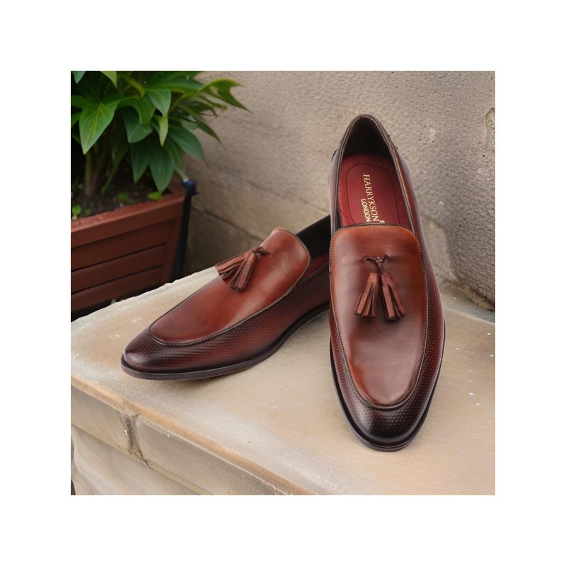 HARRYKSON LONDON Men's Formal Leather Moccasins Formal Slip On For Men (UK 9)