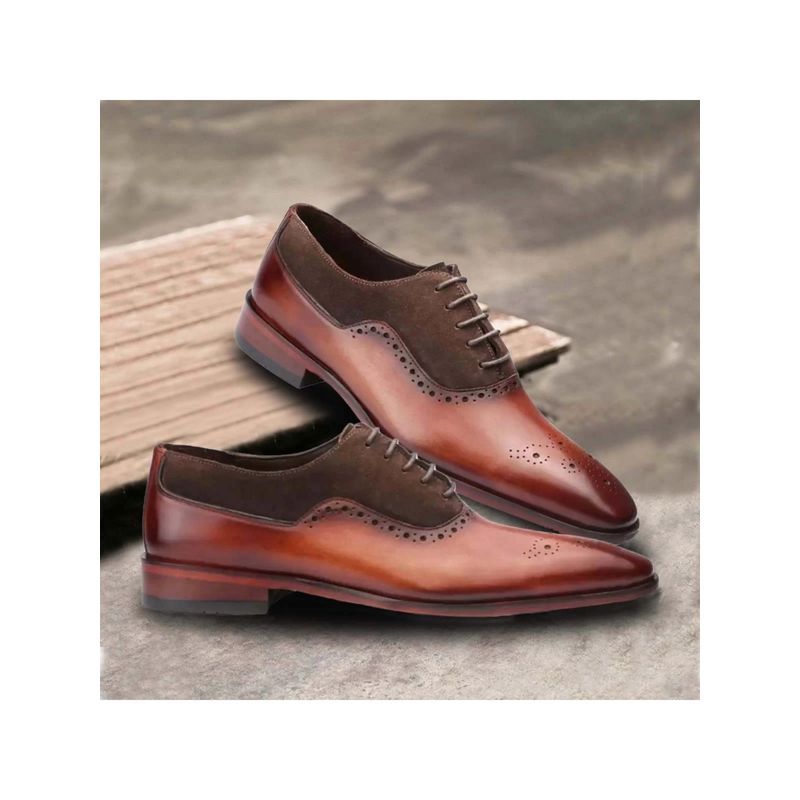 HARRYKSON LONDON Genuine Italian Leather Premium Luxury Handmade Brogues For Men (UK 7)