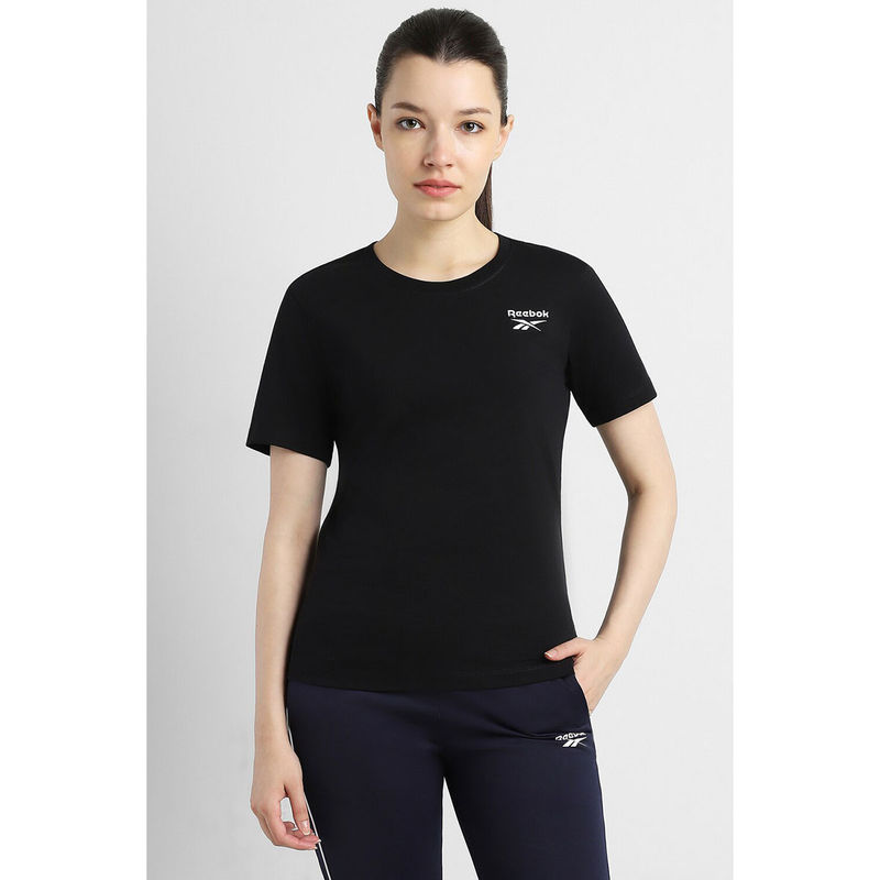Reebok Black Women Everyday Cotton T-shirt (XS)