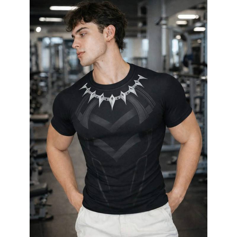 XTREMEX Black Claw Compression Half Sleeves Men T-Shirt - Image 1